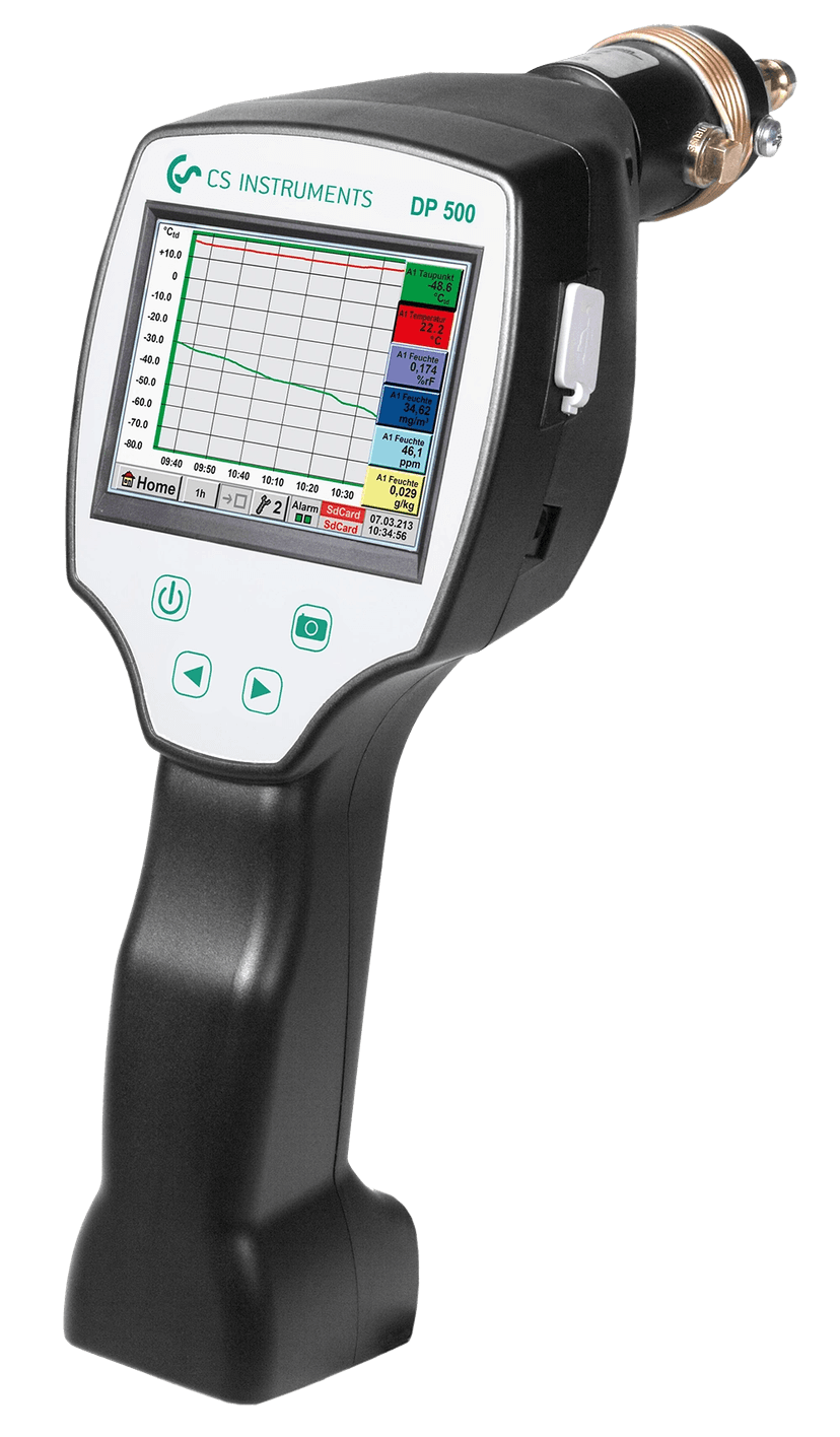 Medidor Portátil de Punto de Rocío DP 500 con Data Logger