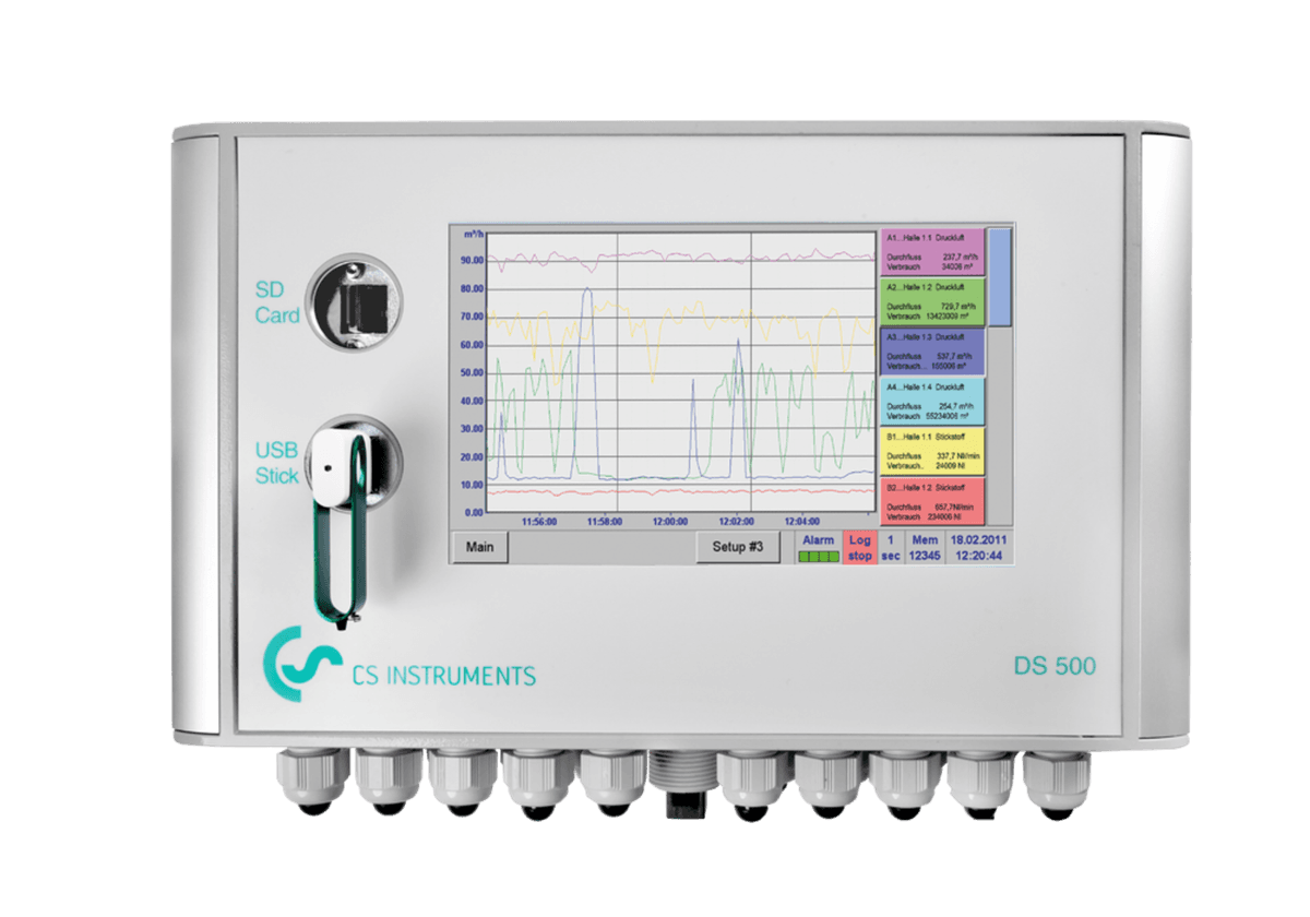 DS 500 – Registrador gráfico inteligente para aire comprimido y gases